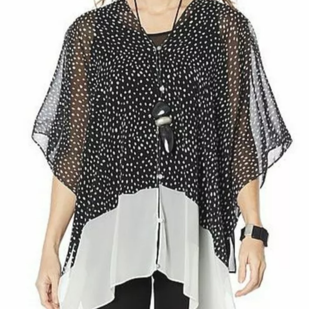 Wynne layers Convertible 20 Looks in 1 Poncho shirt skirt travel Off Shoulder L